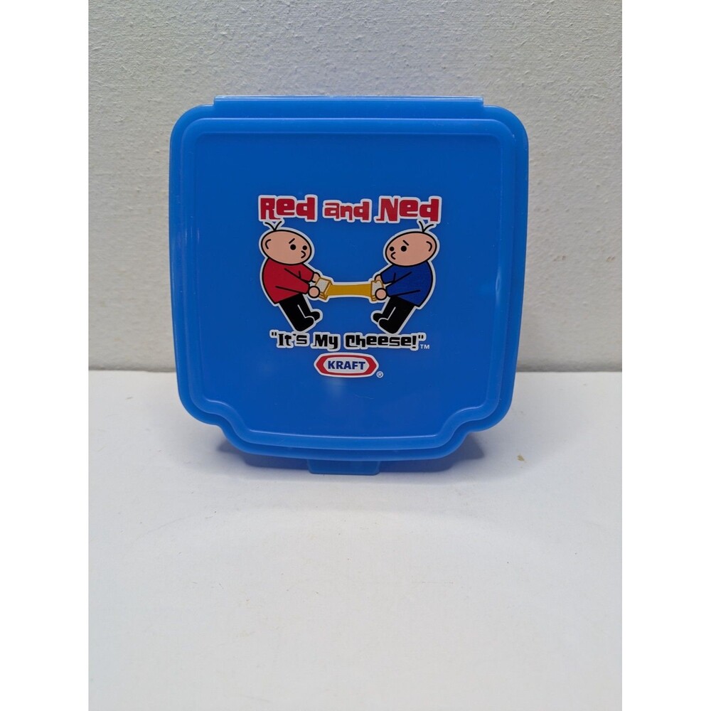 Kraft Cheese Singles Container Red and Ned It’s My Cheese Promo Blue Box Vintage